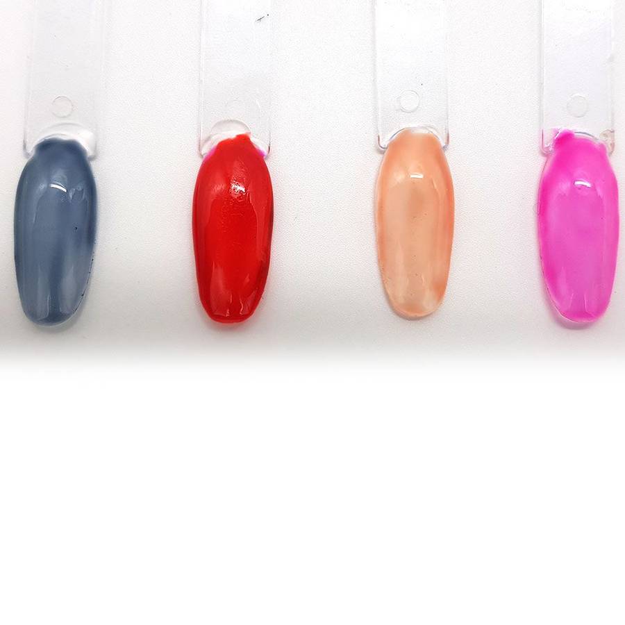 purpleX Neon Lumo Vs Crystal Clear Gel Nail Polish Set -6 Piece