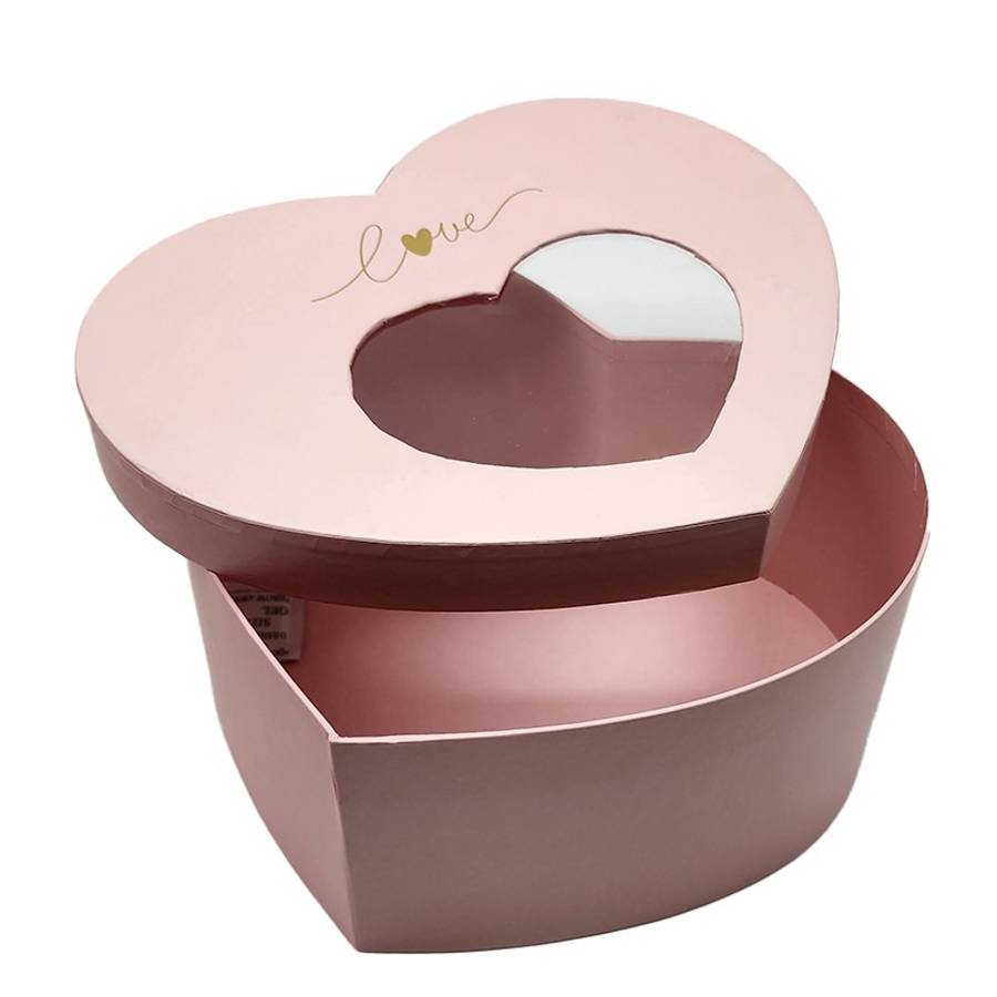 PurpleX 21cm Valentine's Day Pink Heart Shaped Gift Box - Midi