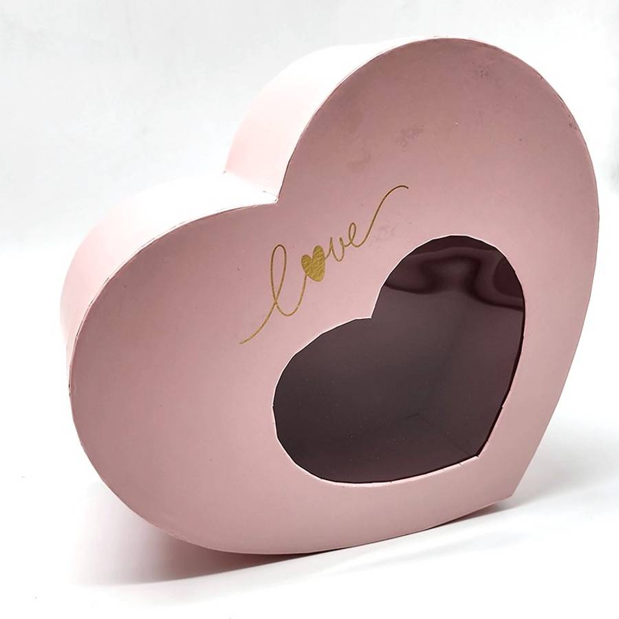 PurpleX 21cm Valentine's Day Pink Heart Shaped Gift Box - Midi