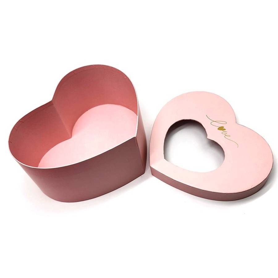 PurpleX 21cm Valentine's Day Pink Heart Shaped Gift Box - Midi