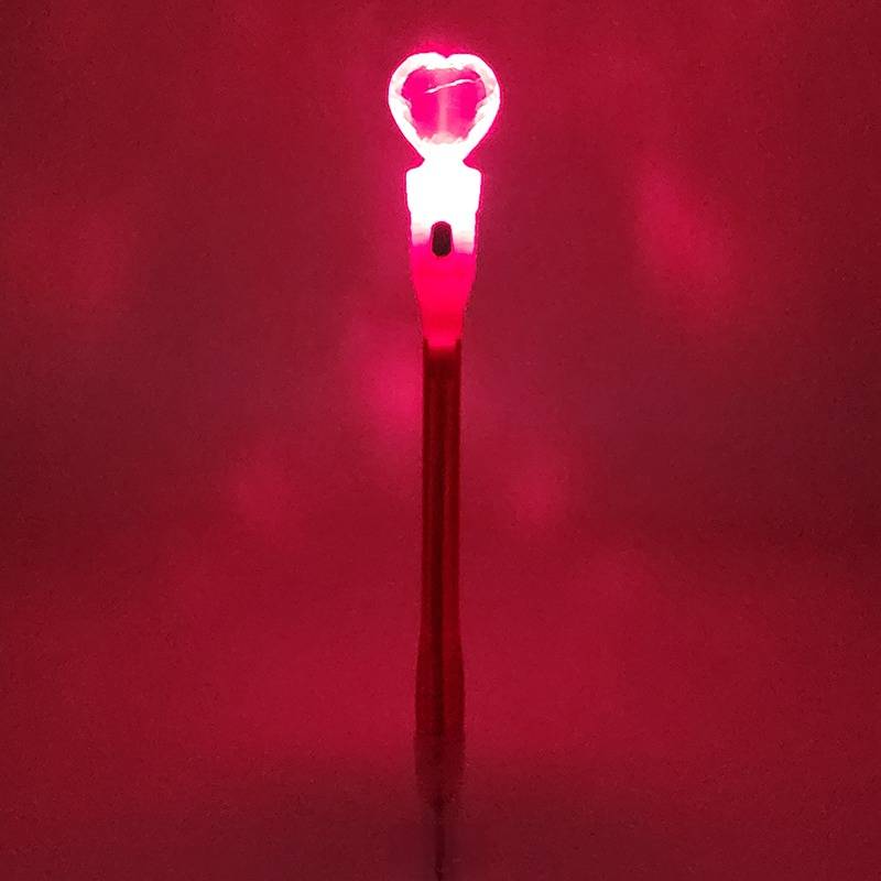 pX Red Led Light Up Heart Pen-Valentines Day Gift Blue Ink Pen