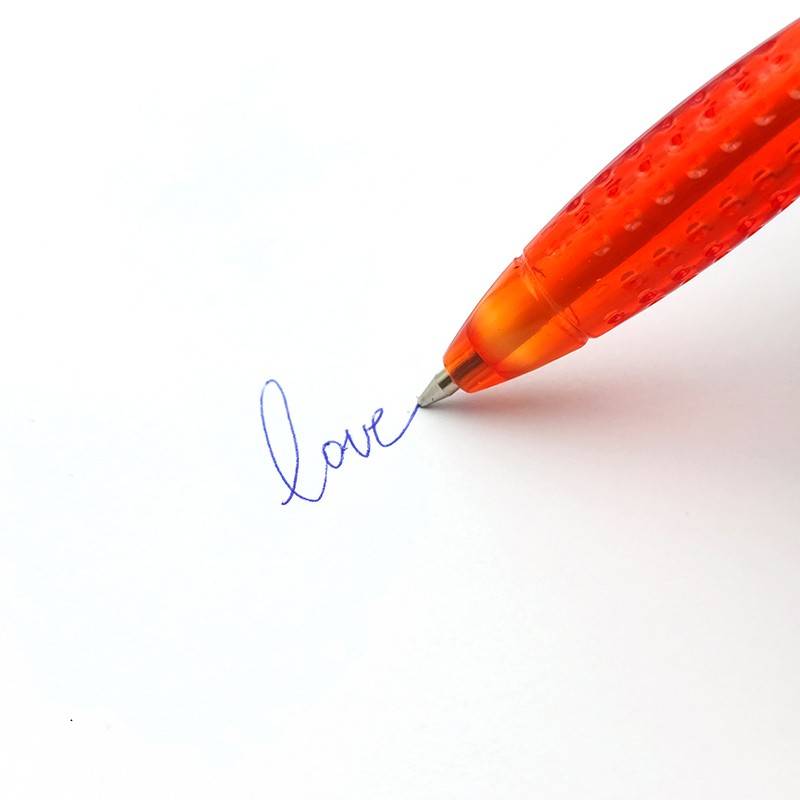 pX Red Led Light Up Heart Pen-Valentines Day Gift Blue Ink Pen