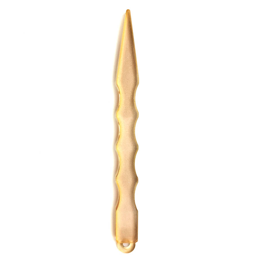 pX Resin Kubaton Style Dagger Keyring Attachment Glitter Keychain Accessory