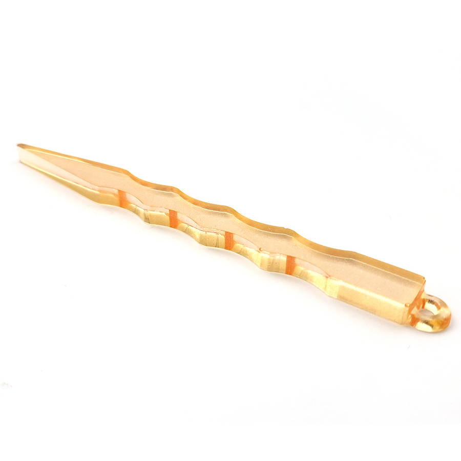 pX Resin Kubaton Style Dagger Keyring Attachment Glitter Keychain Accessory