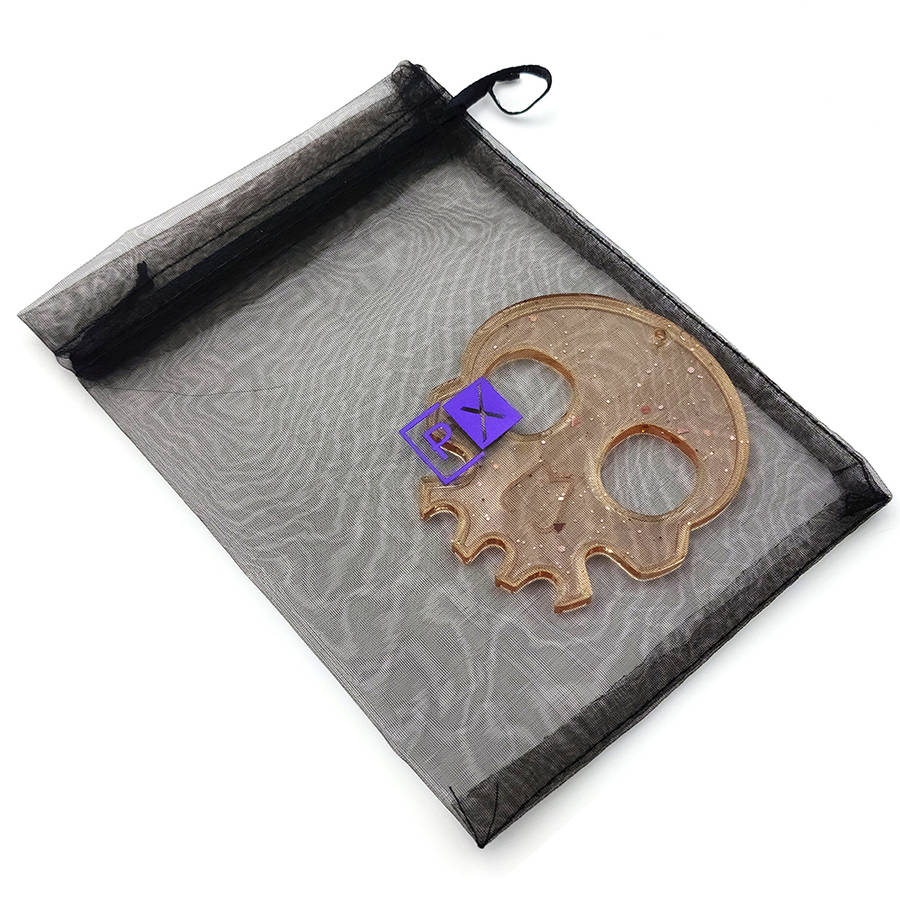 pX Skull Knuckle Duster Resin Mould KeyringSpeckle Glitter Keychain Accessory