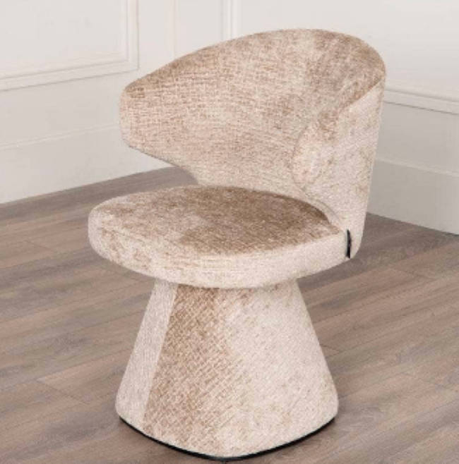 QandAHome-Modern Monarch Dining Table & 4 Beige Chairs set.