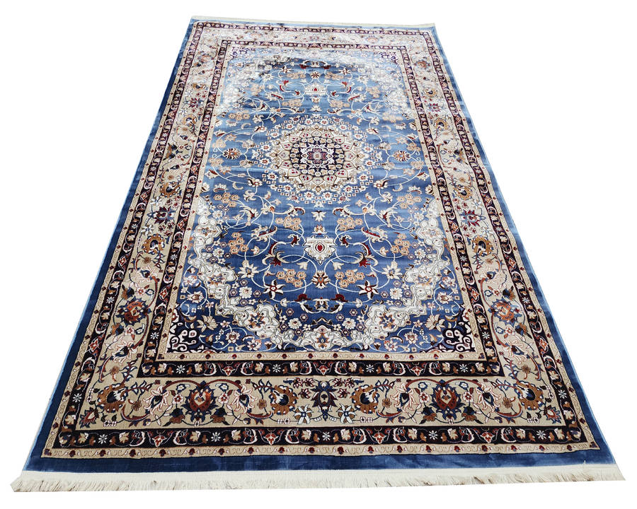 Blue Persian Design Machine Made Carpet 290 x 200 CM