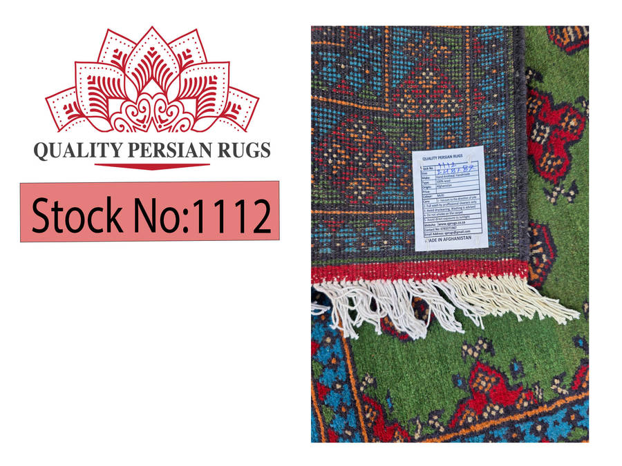Fine Green Kunduz Bukhara Runner 248 x 87cm