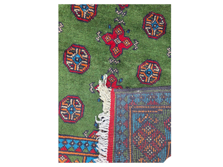 Fine Green Kunduz Bukhara Runner 248 x 87cm