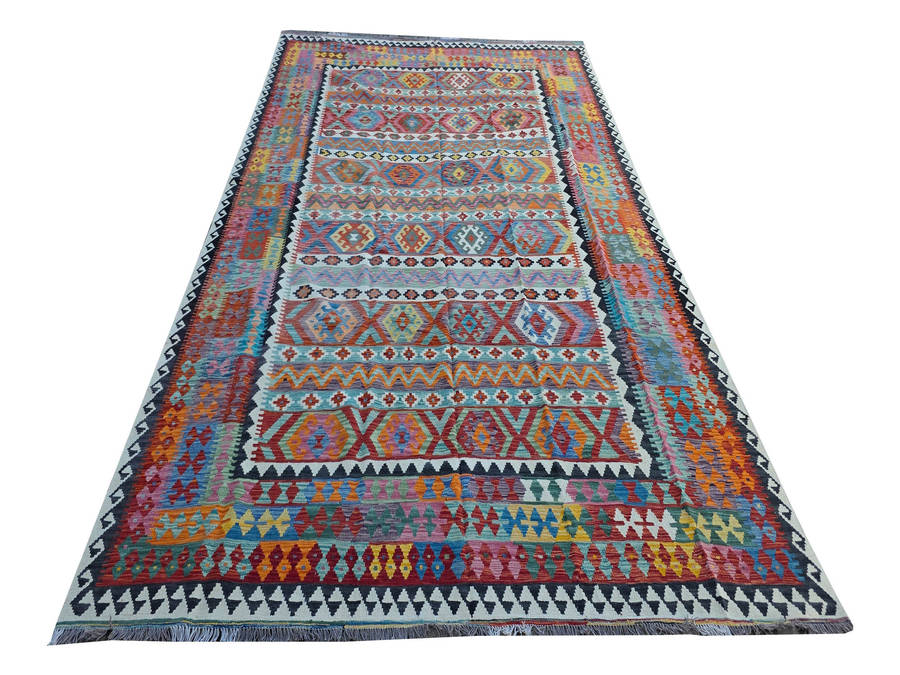 Gorgeous Afghan Handmade Choubi Kilim  407 X 306 cm