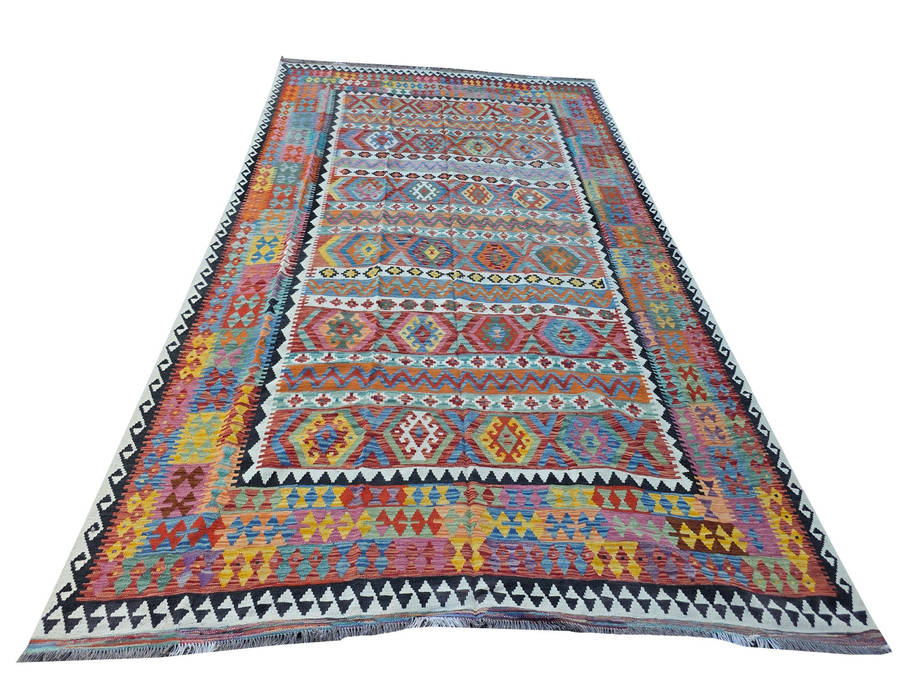 Gorgeous Afghan Handmade Choubi Kilim  407 X 306 cm