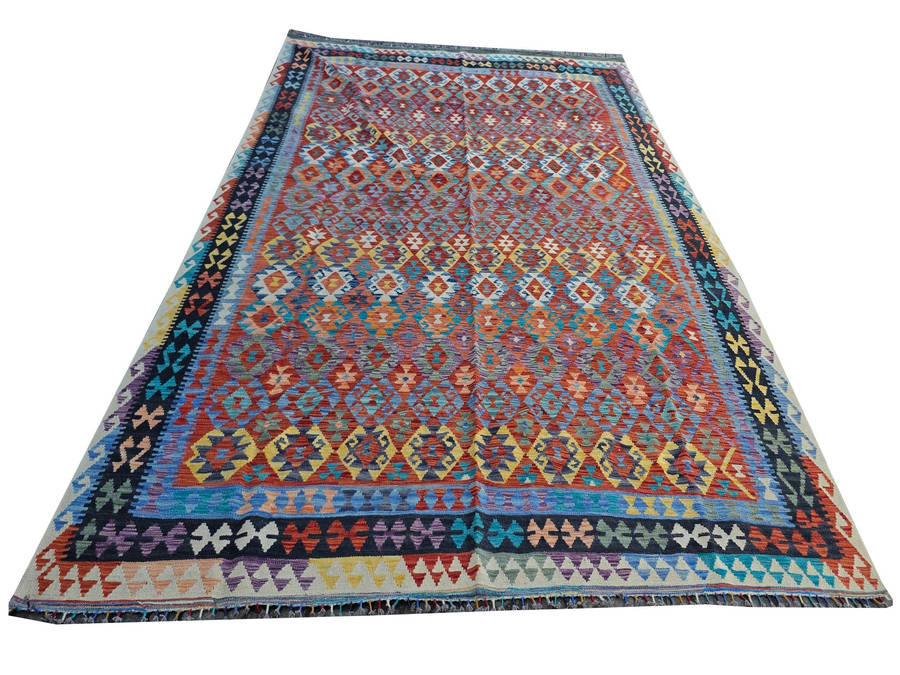Incredible Afghan Handmade Choubi Kilim 395 x 302cm (4x3m)