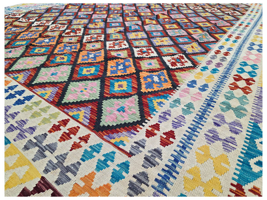 Incredible Afghan Handmade Choubi Kilim 415 x 320 cm (4x3m)