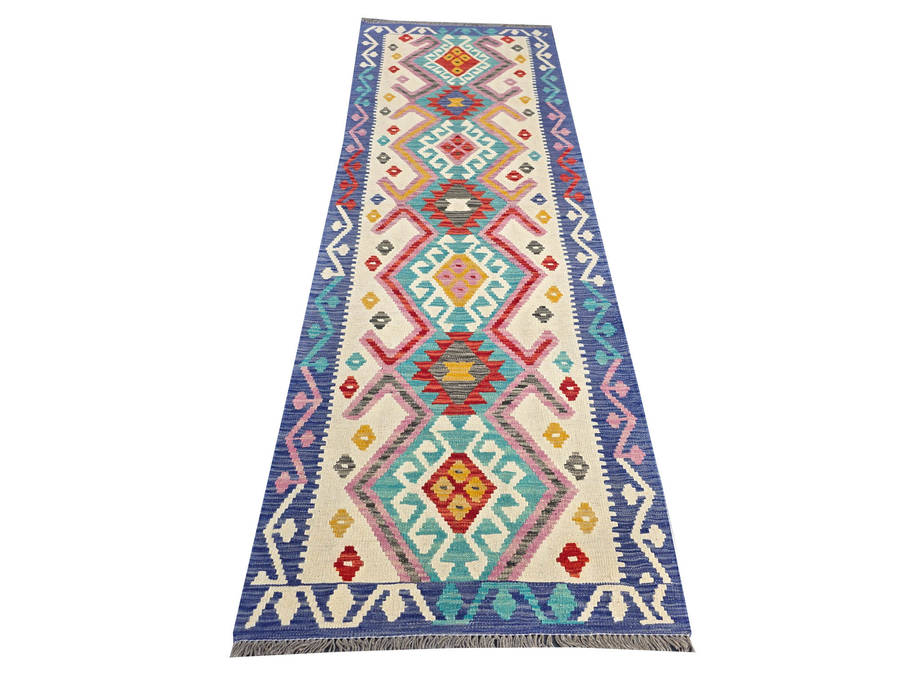 Beautiful Afghan Handmade Choubi Kilim 295 x 85 cm (3m)
