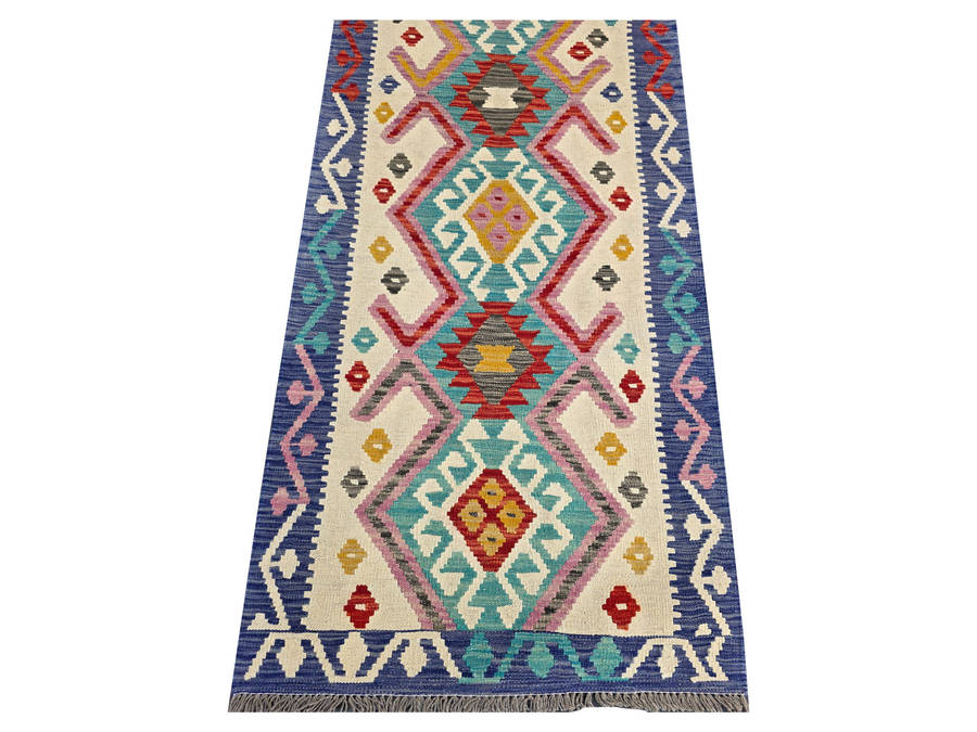 Beautiful Afghan Handmade Choubi Kilim 295 x 85 cm (3m)