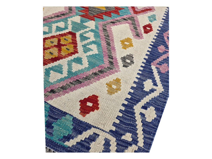 Beautiful Afghan Handmade Choubi Kilim 295 x 85 cm (3m)