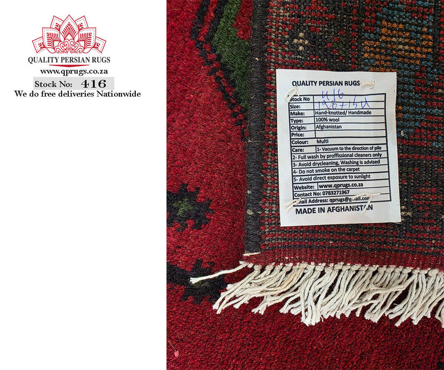 Beautiful Afghan Kunduz Handmade Carpet 198 x 154 CM