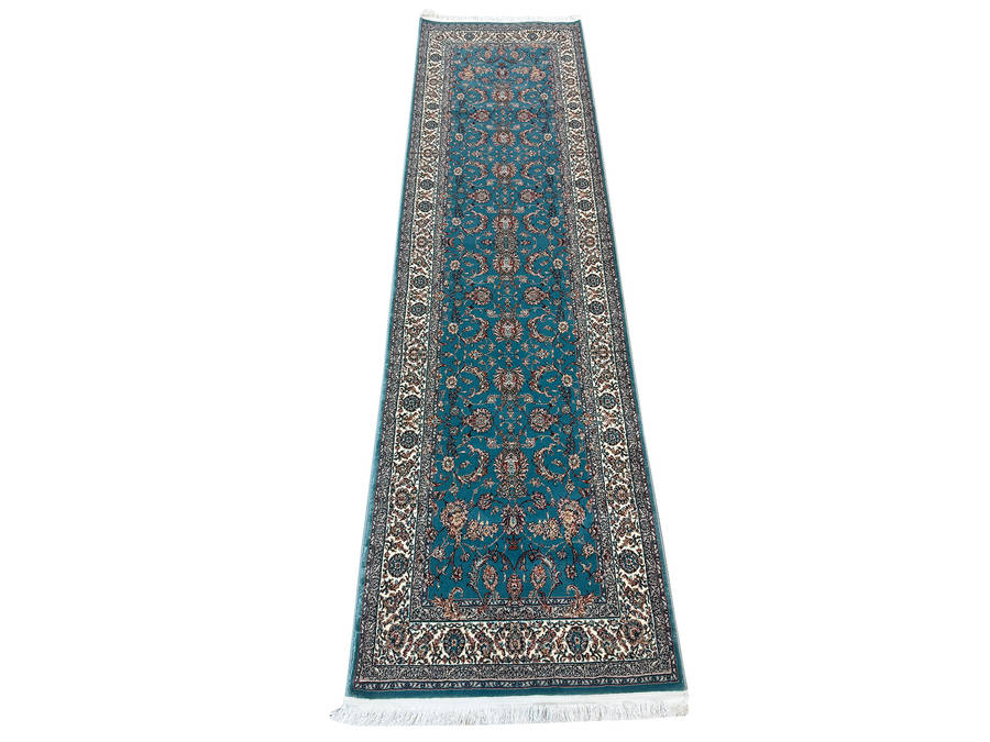 Blue Color Persian Nain Machine Made Runner - 300 x 80 CM