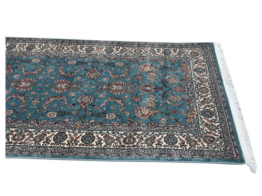 Blue Color Persian Nain Machine Made Runner - 300 x 80 CM