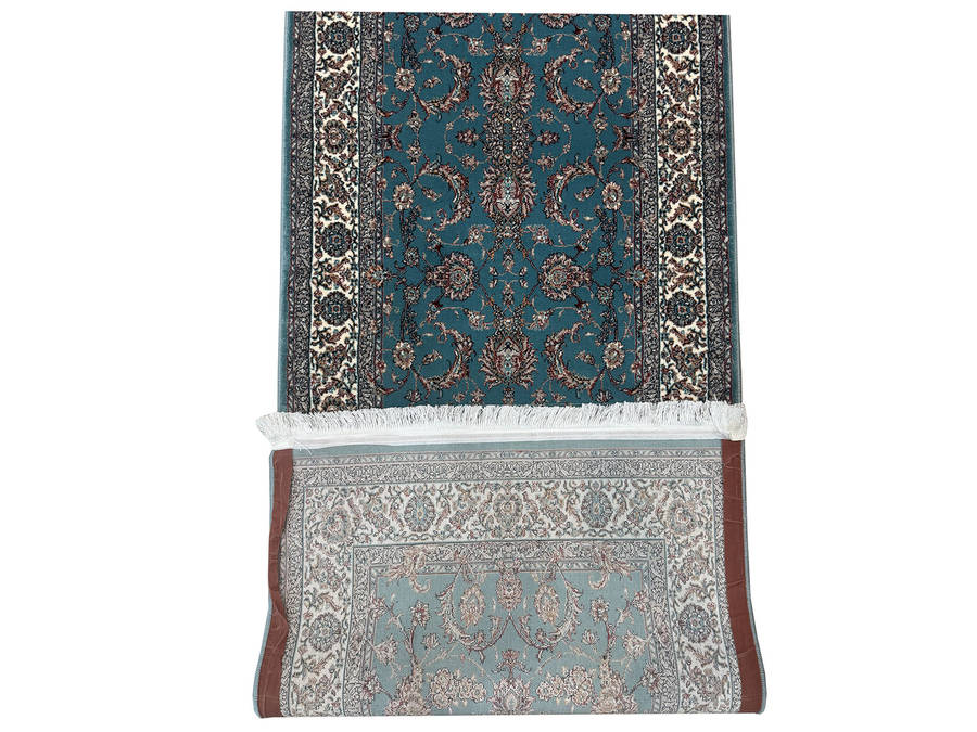 Blue Color Persian Nain Machine Made Runner - 300 x 80 CM