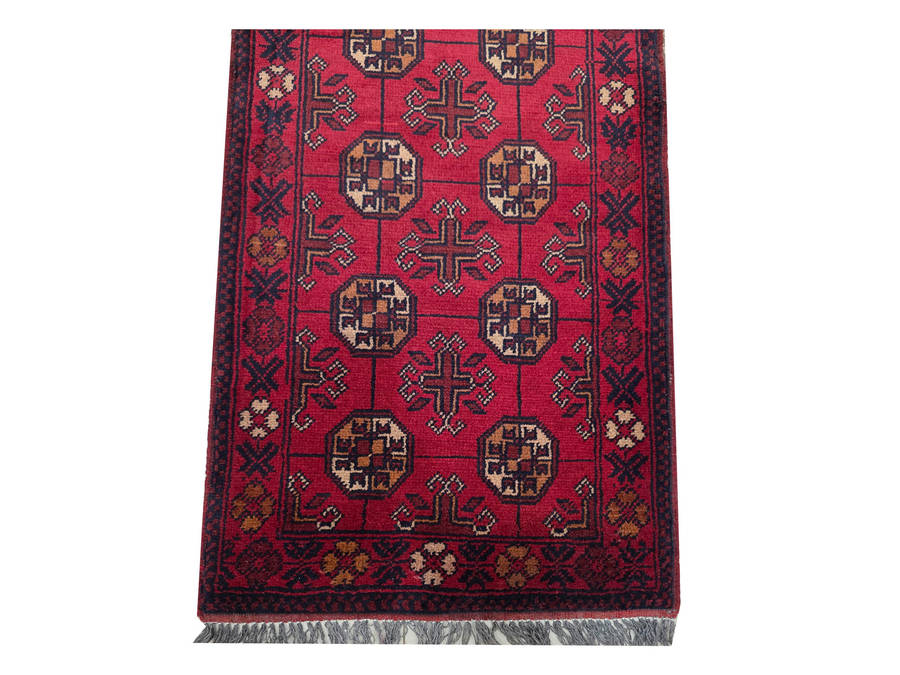 Beautiful Handmade Afghan Turkman Carpet 100 x 60 cm