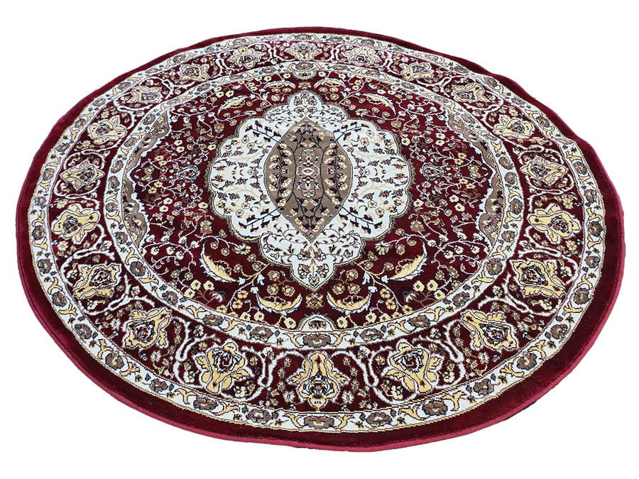 Maroon Color Persian Style Round Carpet 160 x 160 CM