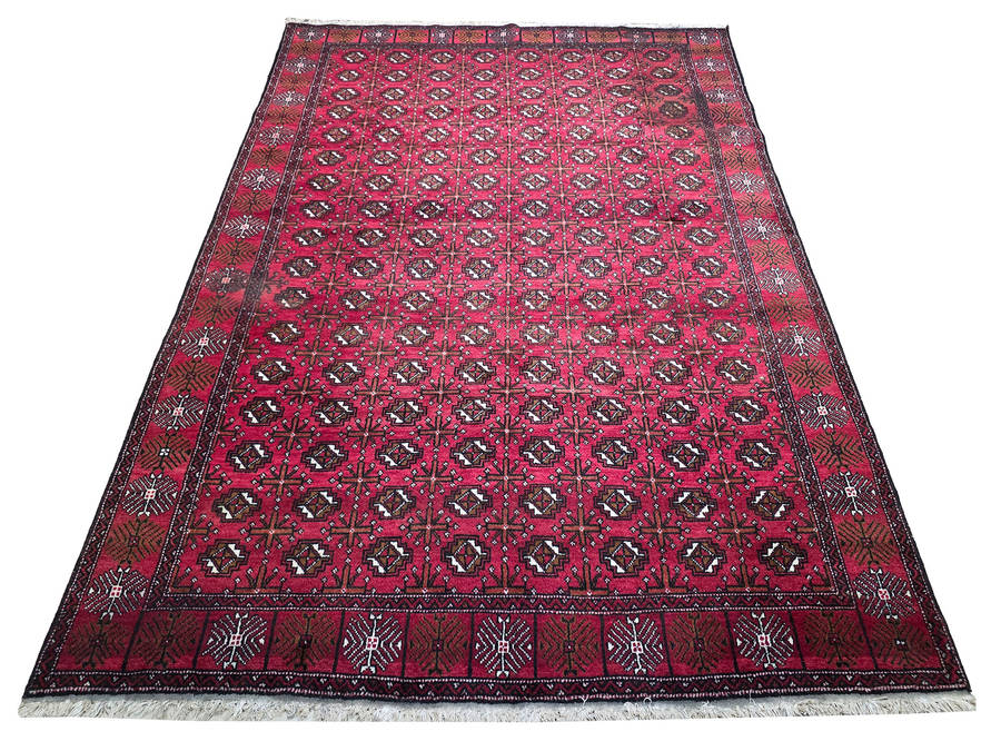 Persian Second-Hand Hand-knotted Turkman Carpet - 300 x 200 CM