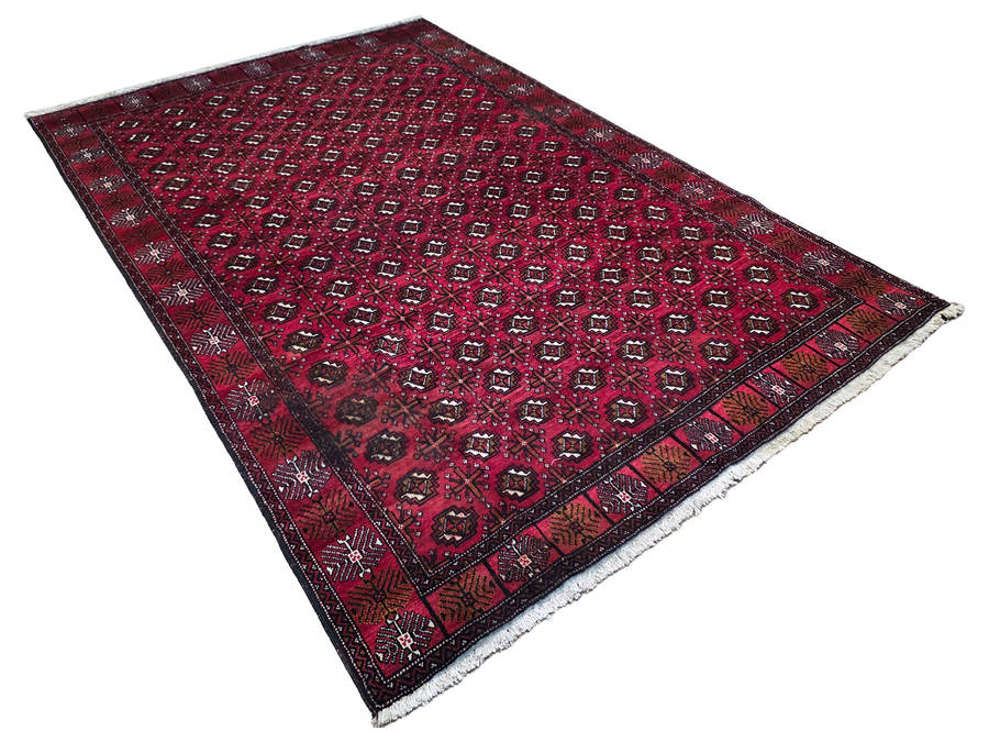 Persian Second-Hand Hand-knotted Turkman Carpet - 300 x 200 CM