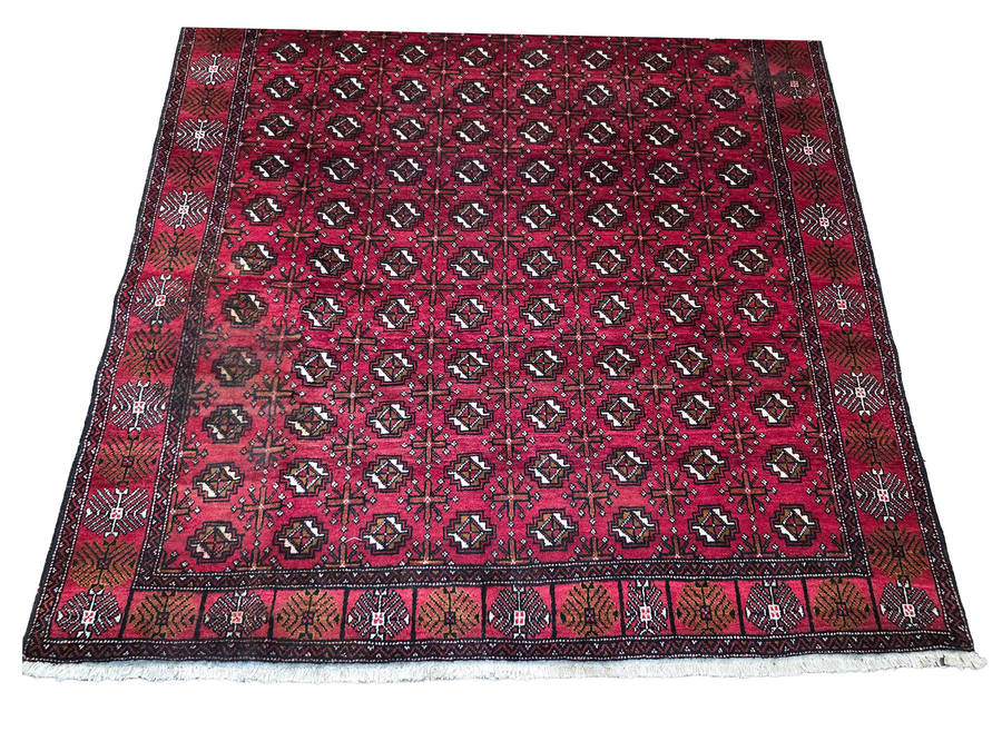 Persian Second-Hand Hand-knotted Turkman Carpet - 300 x 200 CM