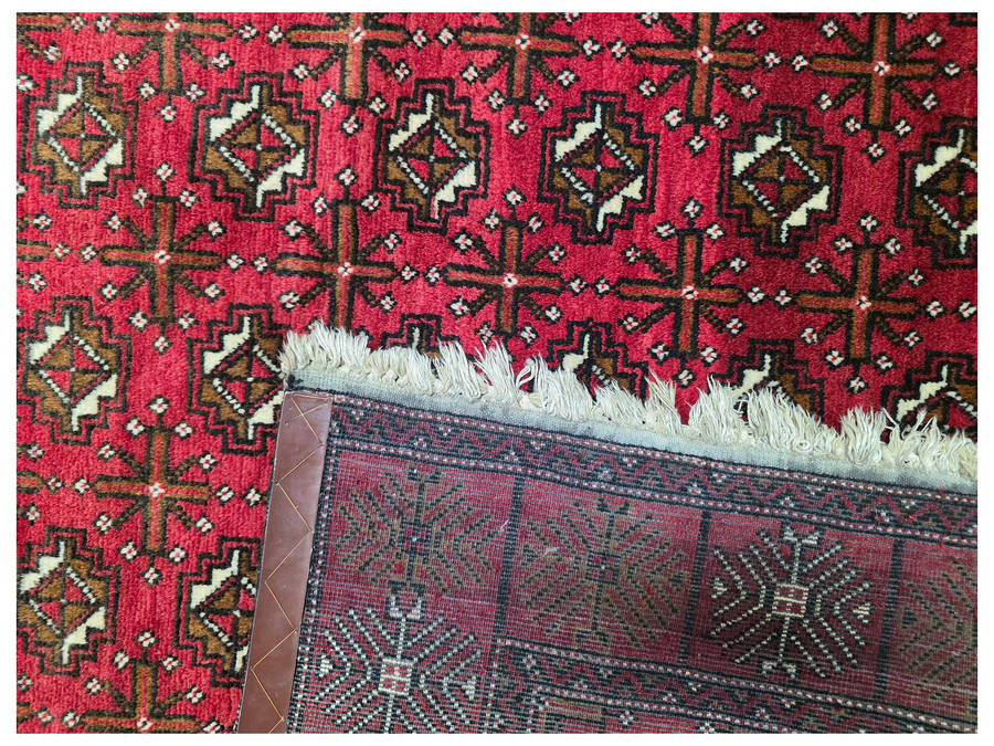 Persian Second-Hand Hand-knotted Turkman Carpet - 300 x 200 CM