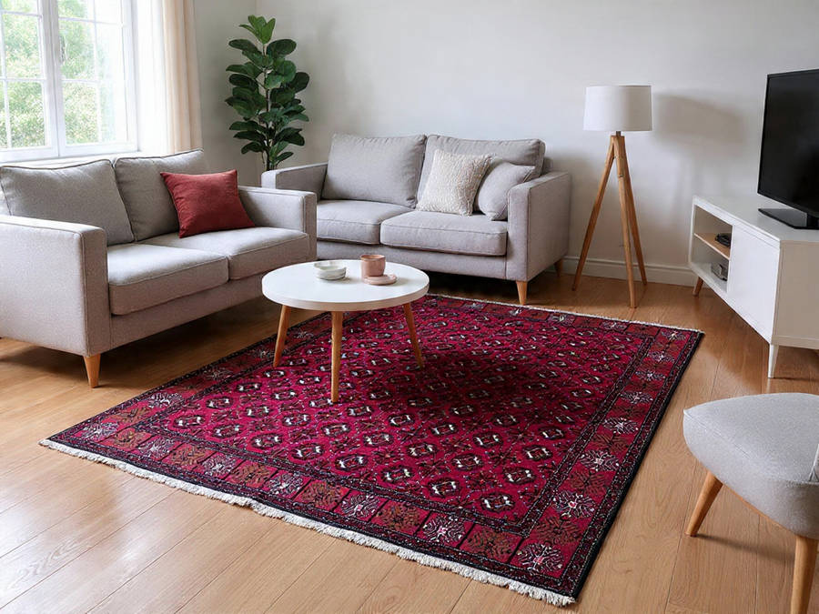 Persian Second-Hand Hand-knotted Turkman Carpet - 300 x 200 CM