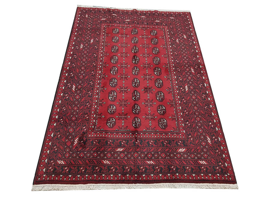 Incredible Red Afghan Carpet 200 x 150 cm