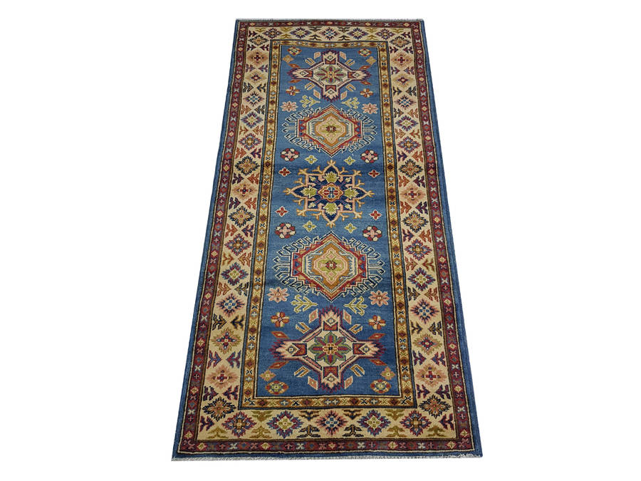 Gorgeous Afghan Handmade Kazaq Carpet 205 x 85 cm