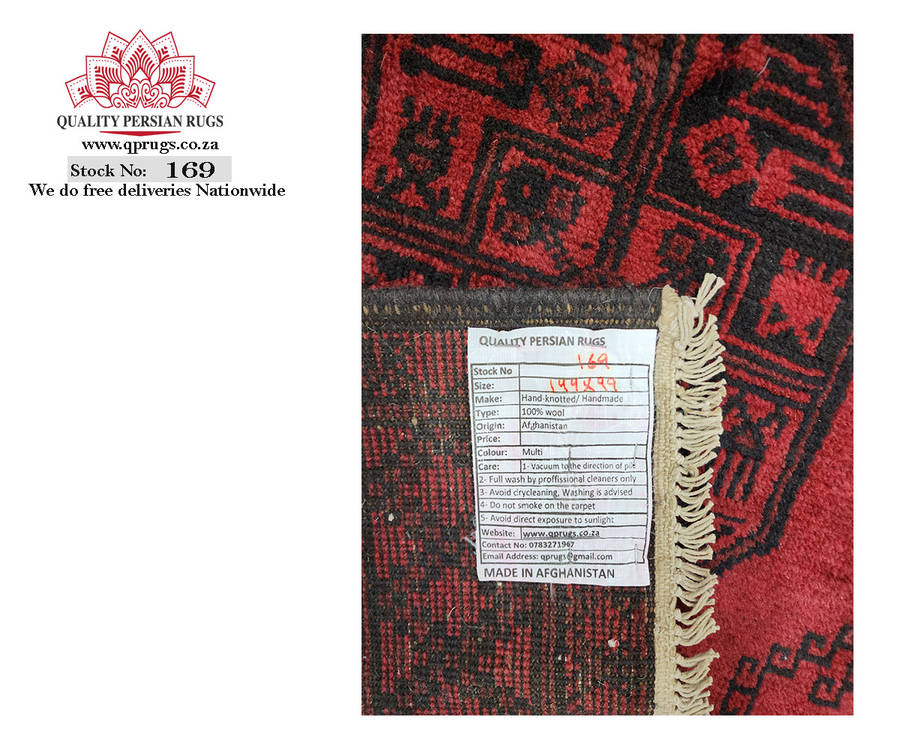 Elephant foot design Afghan Runner 144 x 99 CM