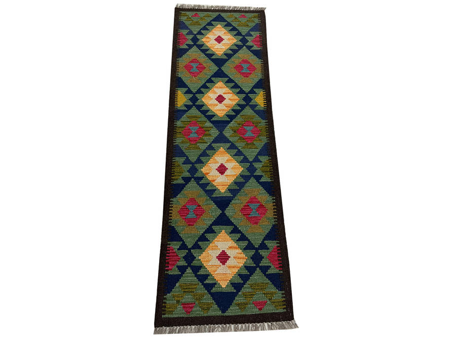 Fine Afghan Maimana kilim Rug 201 x 64 CM