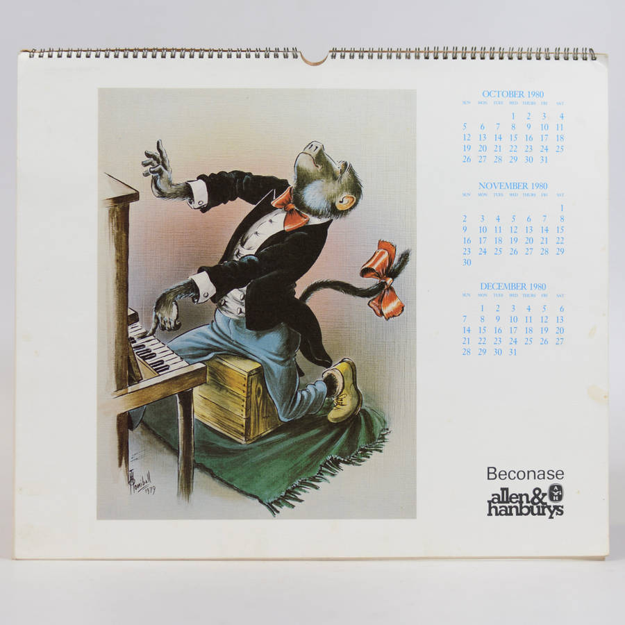 A Calendar with six Holiball Prints - Honiball, T O