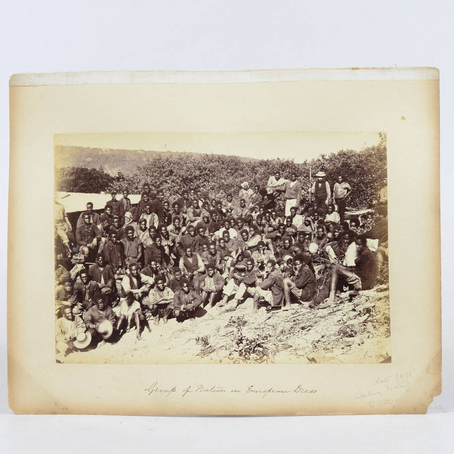 Original Late 19th Century Albumin Prints of Natal - Zulu Group and The Bluff -
