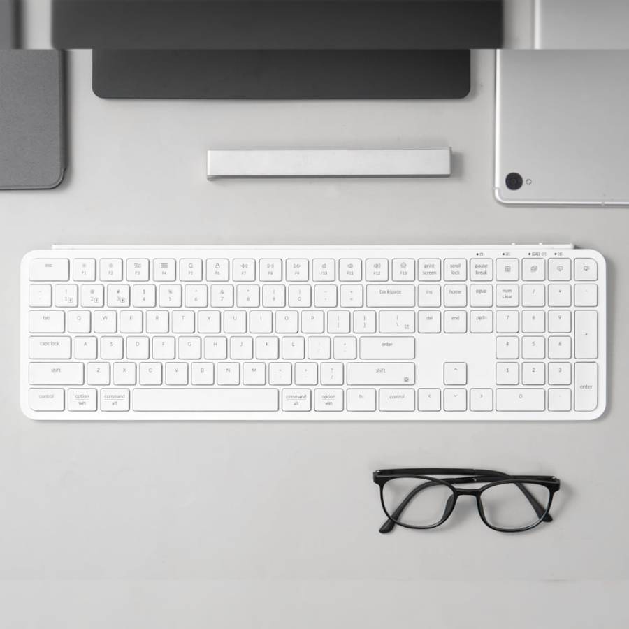 Keychron B6 Pro Ultra-Slim 100% Wireless Keyboard ? Ivory White