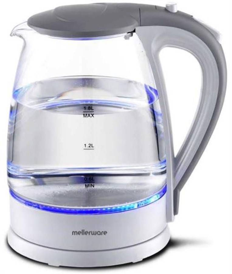 Mellerware 360 Degree 1.8L Glass White Cordless
