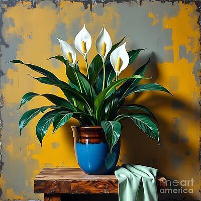 Spathiphyllum in an Ochre Setting [d]