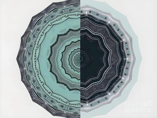 Symmetrical Teal Mandala [d]