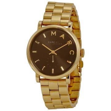 Marc by Marc Jacobs Baker Black Dial Gold-tone Steel Ladies Watch