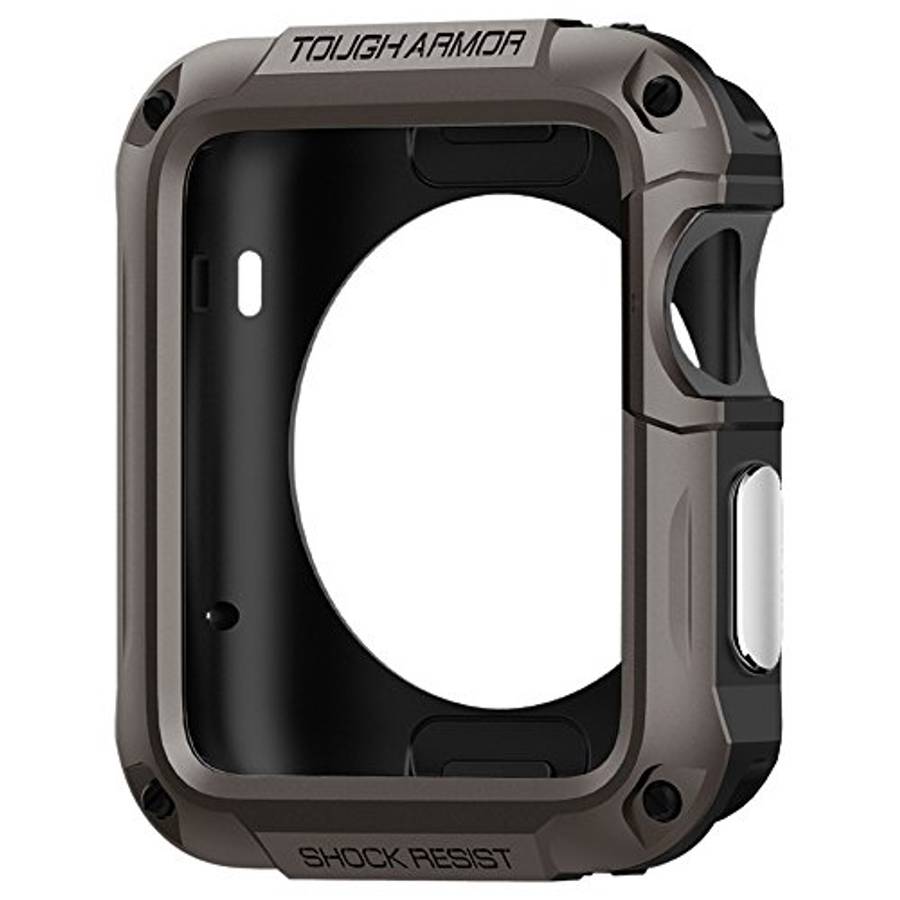 Spigen Tough Armor Apple Watch Case with Extreme Heavy Duty Protection and Built In Screen Protector