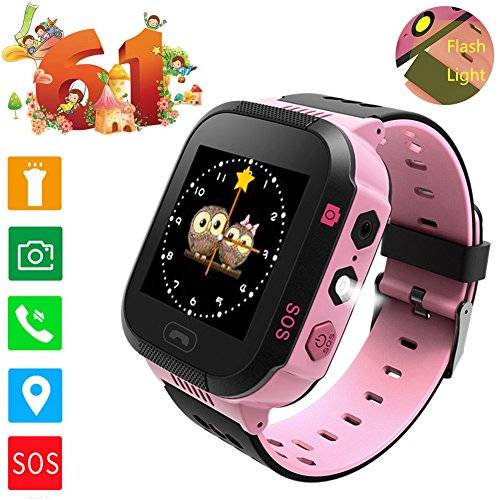 Smartwatch GPS Tracking for kids, with 1.4" Touch Screen LED Light Phone Call Anti-lost Remote Camer