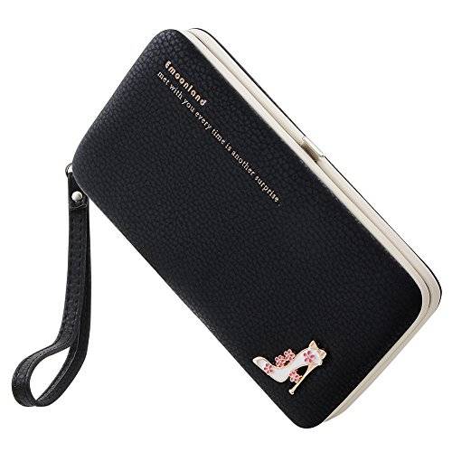 Womens Phone Wallet,Emoonland 2017 Ladies Clutch Purse Leather Card Holder Wallet Mobile Phone Walle