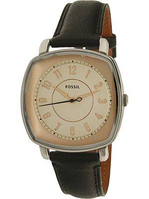 Fossil Women's Idealist ES3998 Black Leather Quartz Fashion Watch