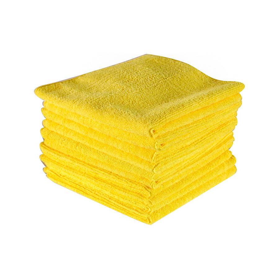 FMF 10 Pack Heavy Duty Micro Fibre Cloth Yellow - 40 x 40cm