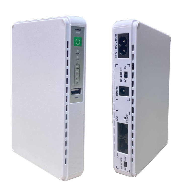Mini DC UPS High Quality Lithium Battery | WITH ADDITIONAL 3M CABLES | UNBOXED
