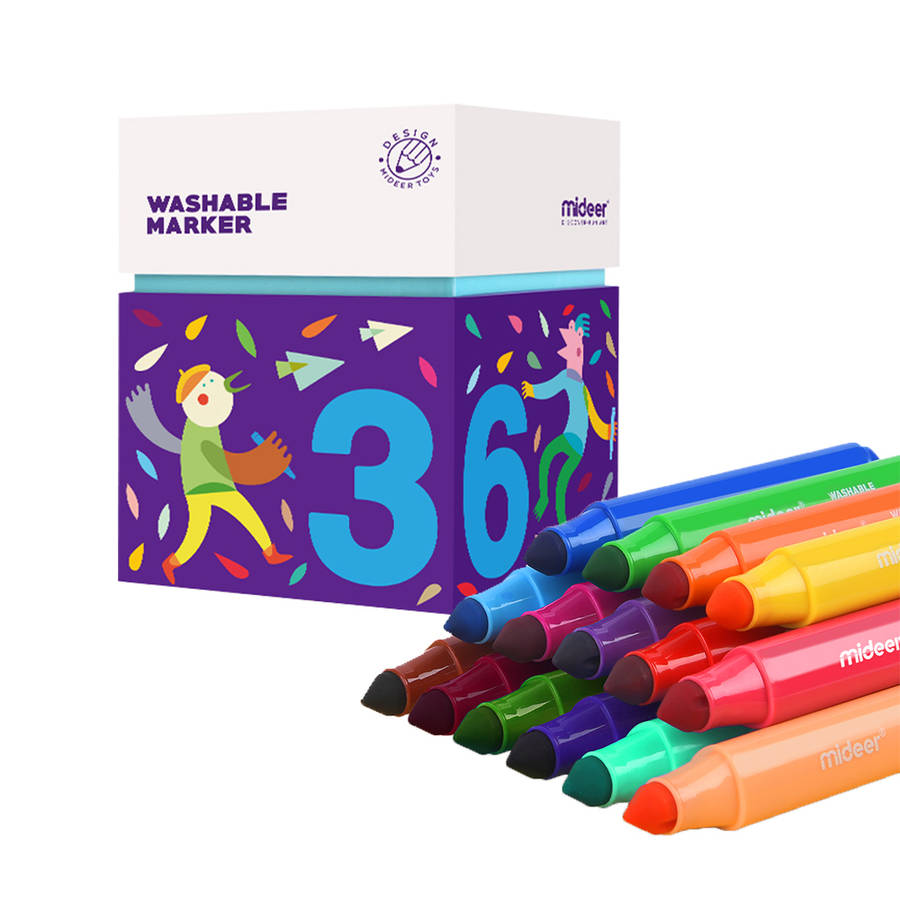 Mideer - Markers Washable - 36 Colours- Clearance Stock