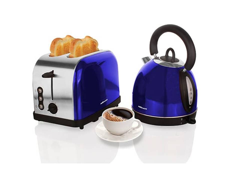 Mellerware Kettle & 2 Slice Toaster Set - 46041BL - Metallic Blue